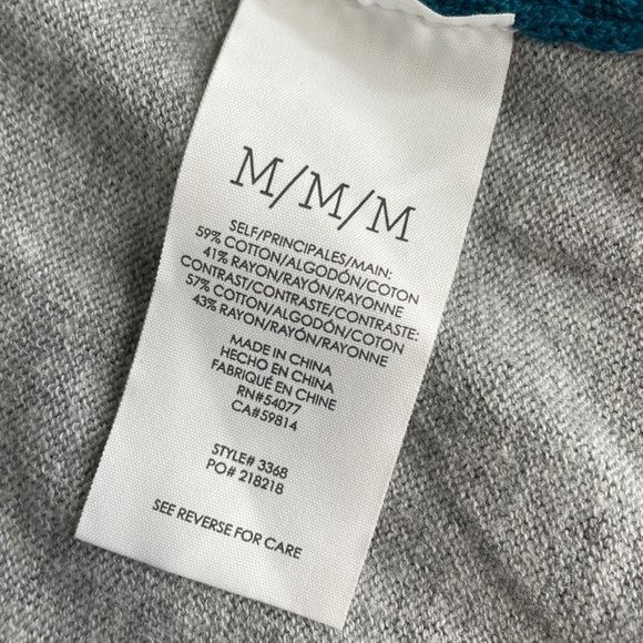 CAbi Womens Ever Teal Snap Cotton Blend Cardigan Sweater  Size Medium M  NWOT - Picture 10 of 11